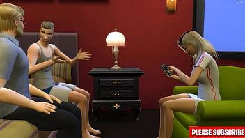 Filha de calcinha na frente do pai